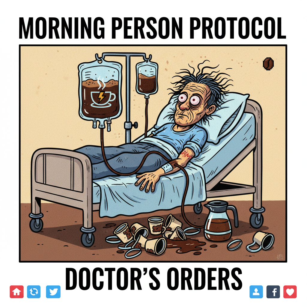 My blood type is coffee. My therapist said it's fine.