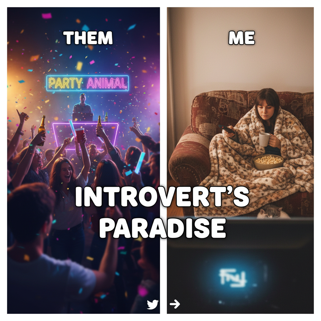 Friday night plans: 'I'll go out!' Friday night reality: 'My couch is calling.'