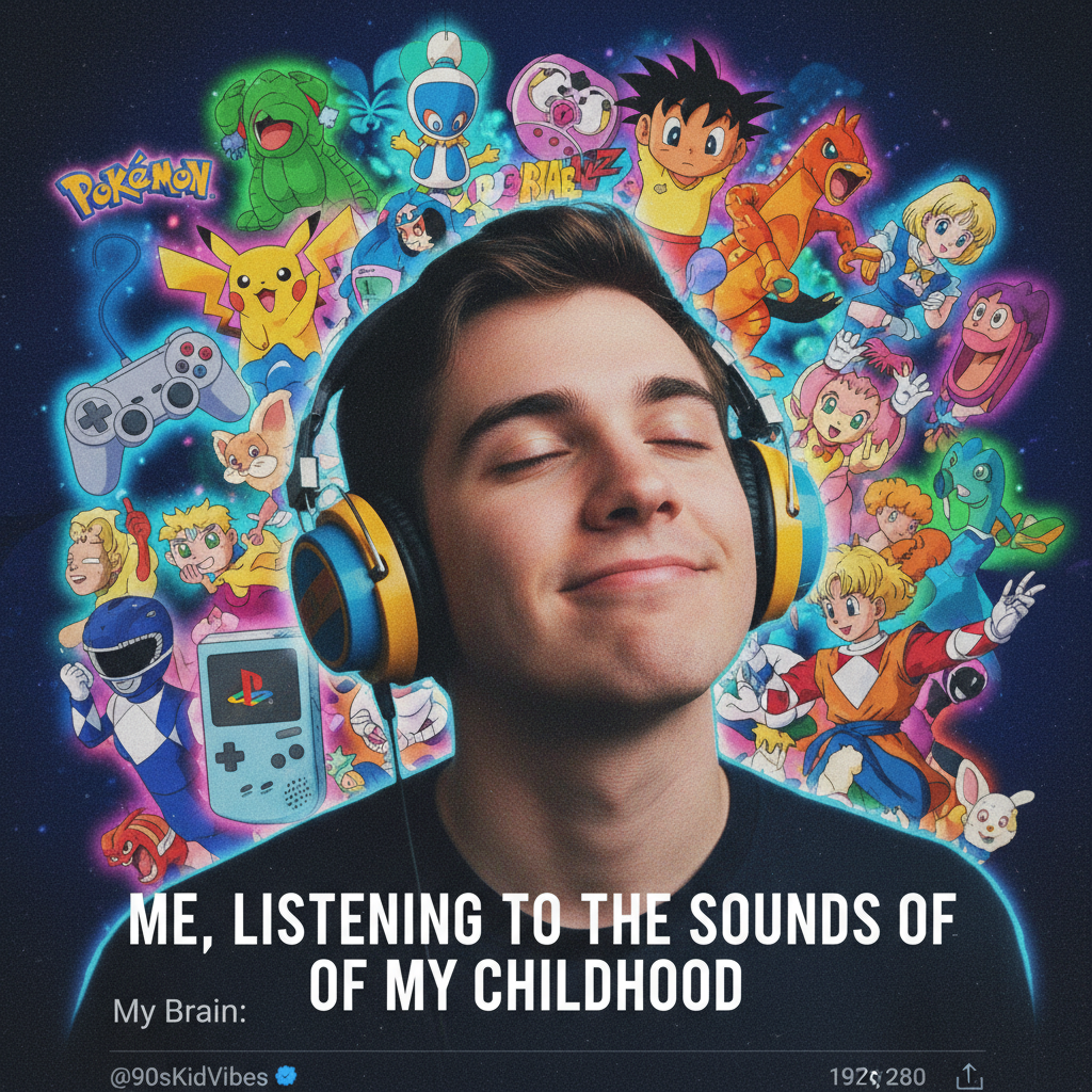 Hearing that one song from your childhood and suddenly you're 8 again.