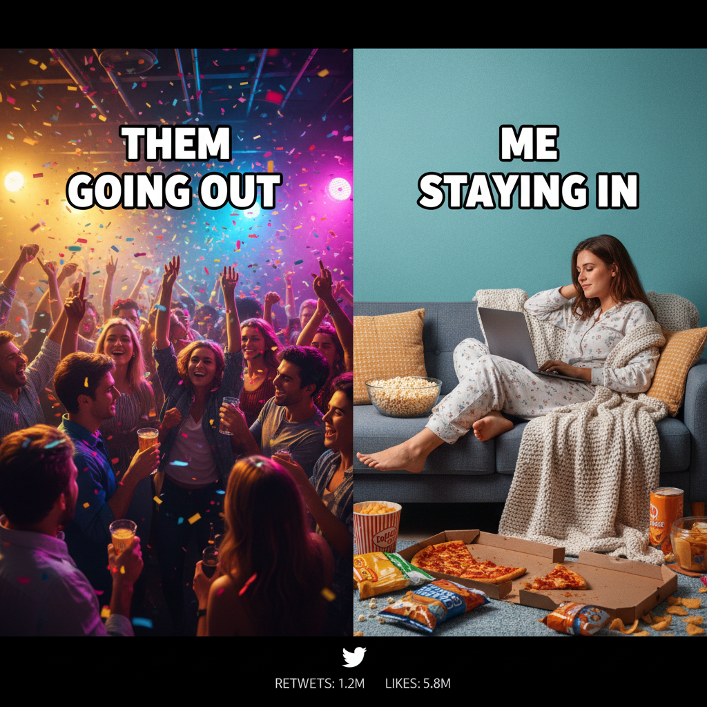 Friday night plans: wild party. Reality: wild party of one with my PJs and Netflix.