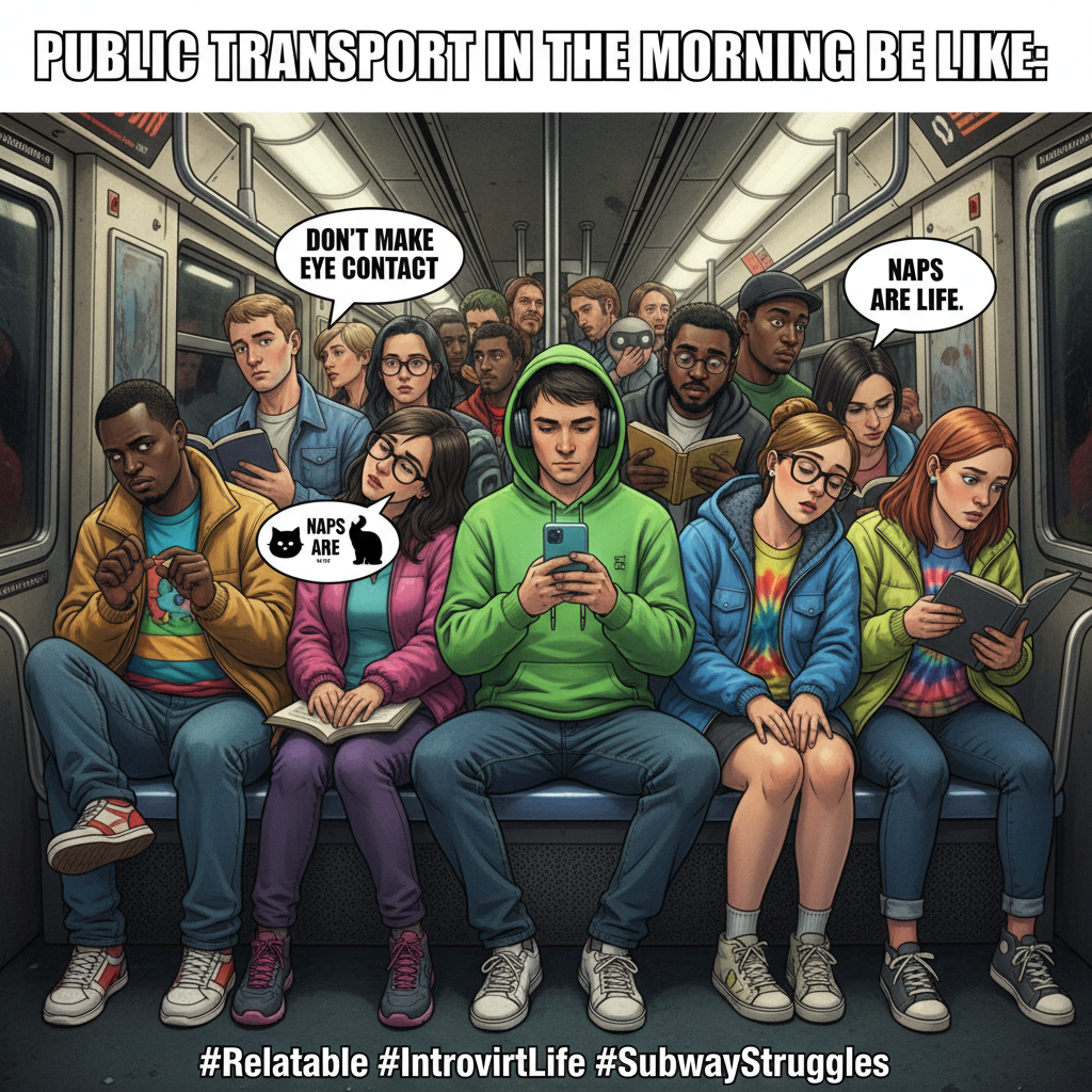 Public transport is just a social experiment on how long you can avoid eye contact.