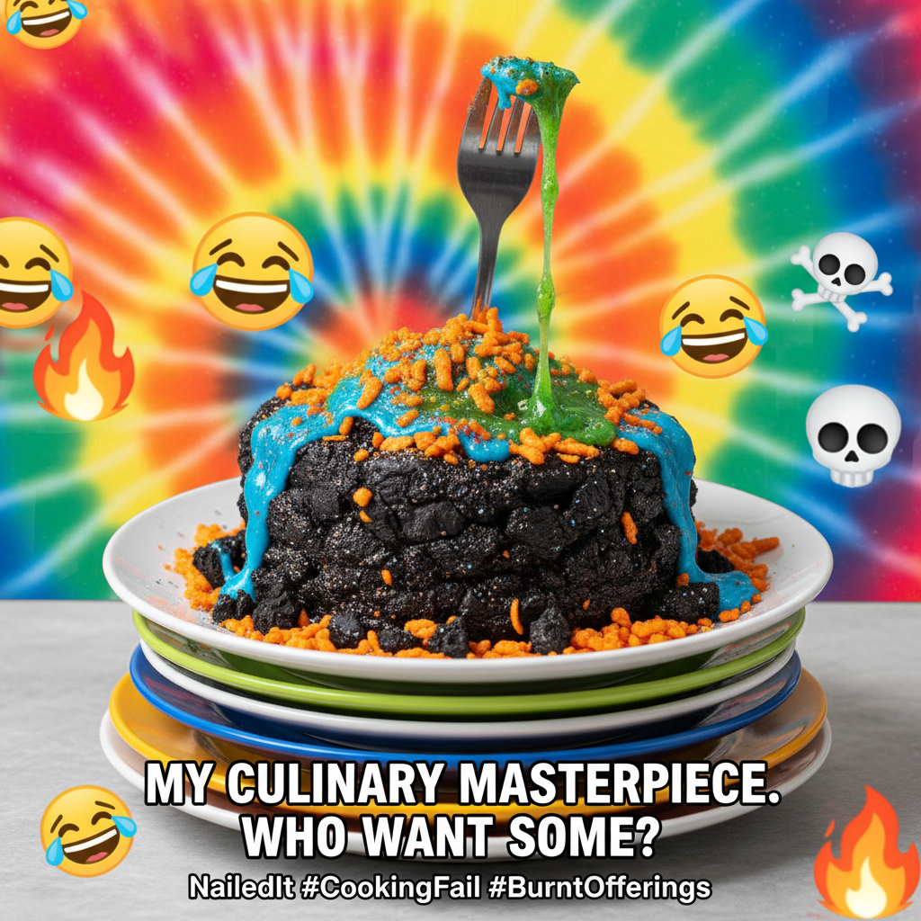 My 'gourmet' meal looks like a science experiment gone wrong. Send help.