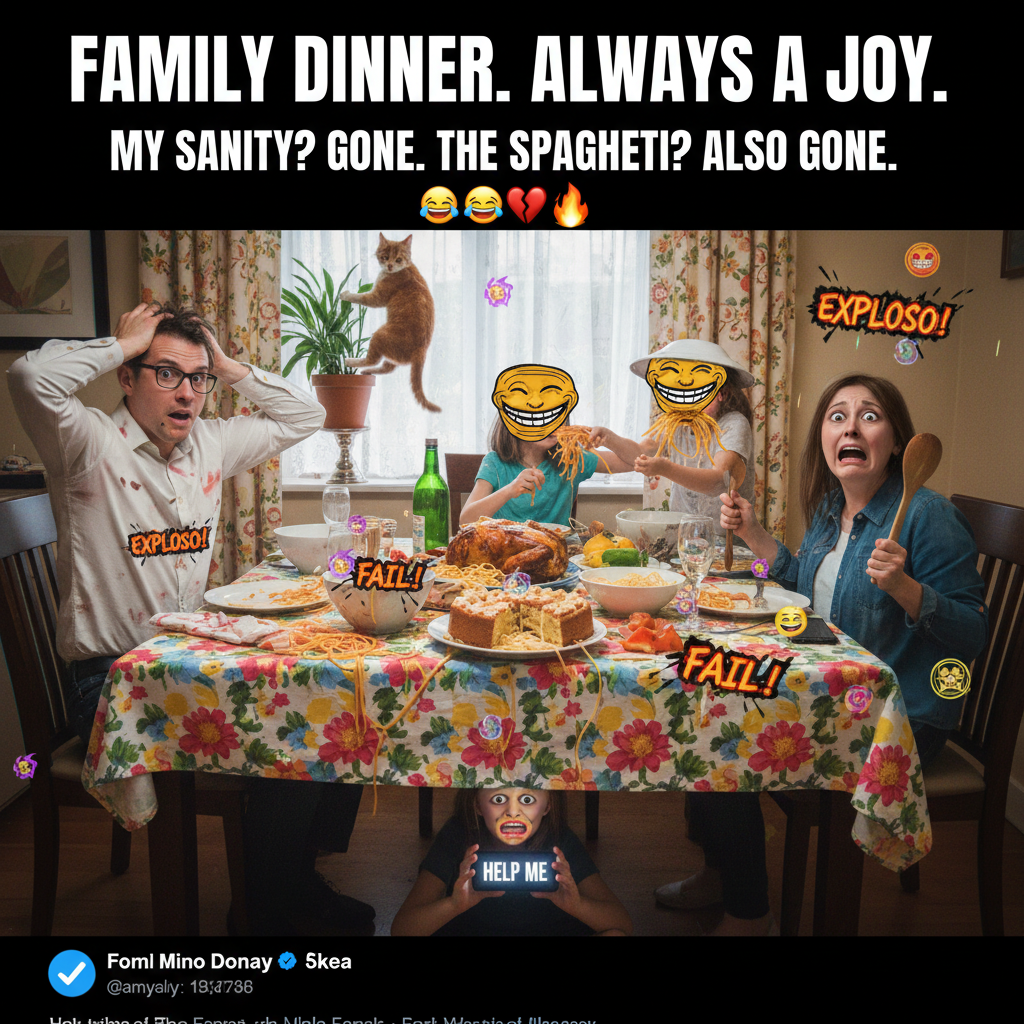 Holiday dinner: where chaos is the main course.