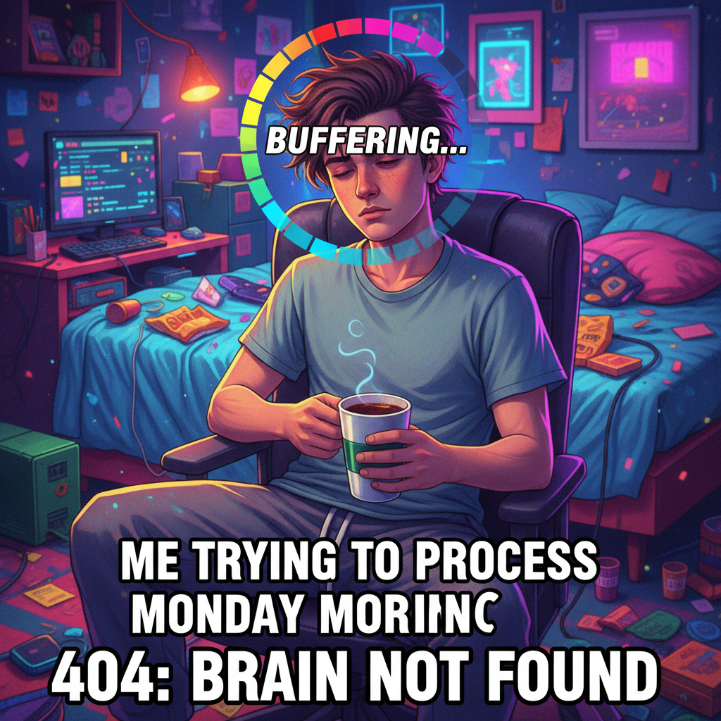 Monday morning: my brain is still buffering.