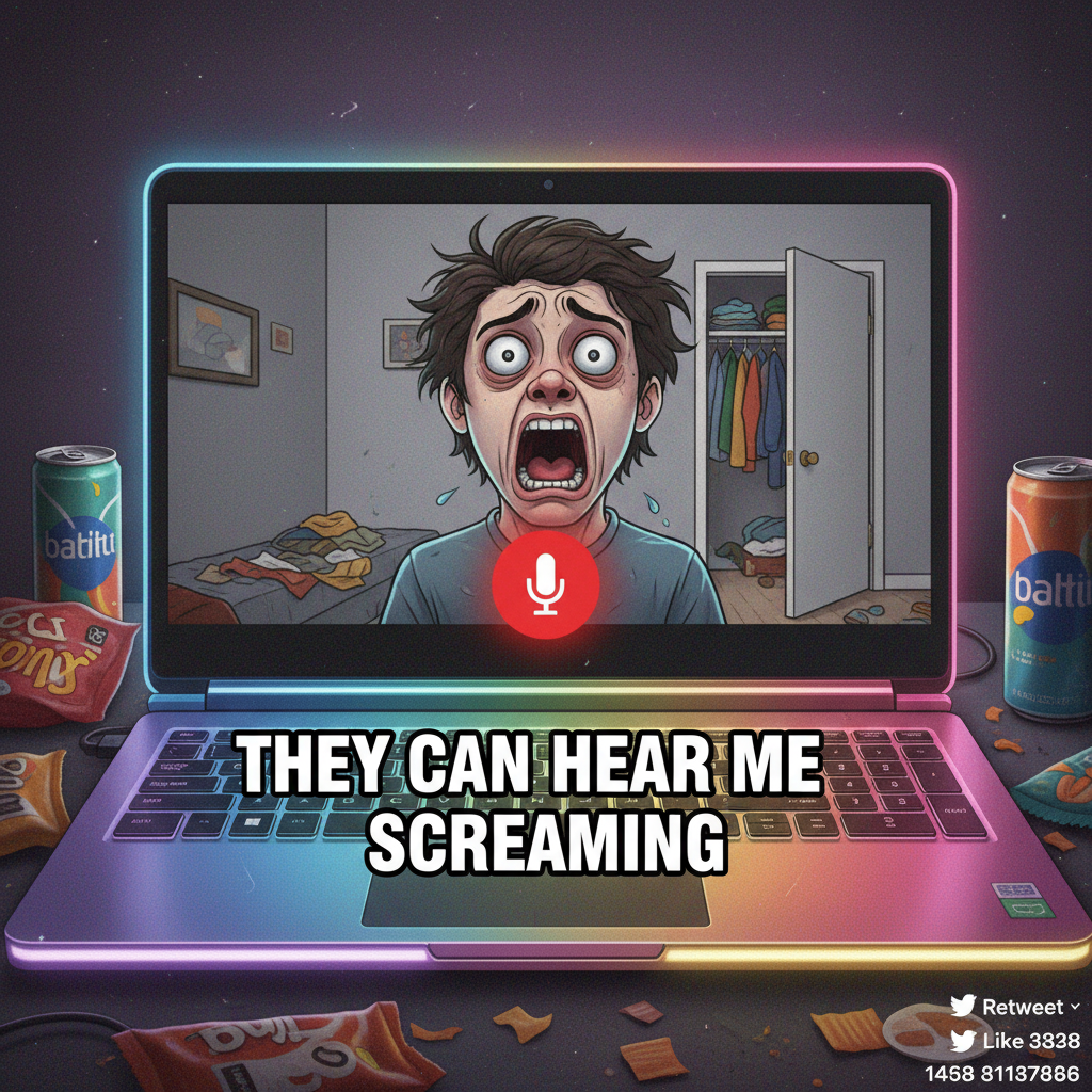 My mic was off for 10 mins, then on for 10 secs of me singing terribly. #ZoomFail