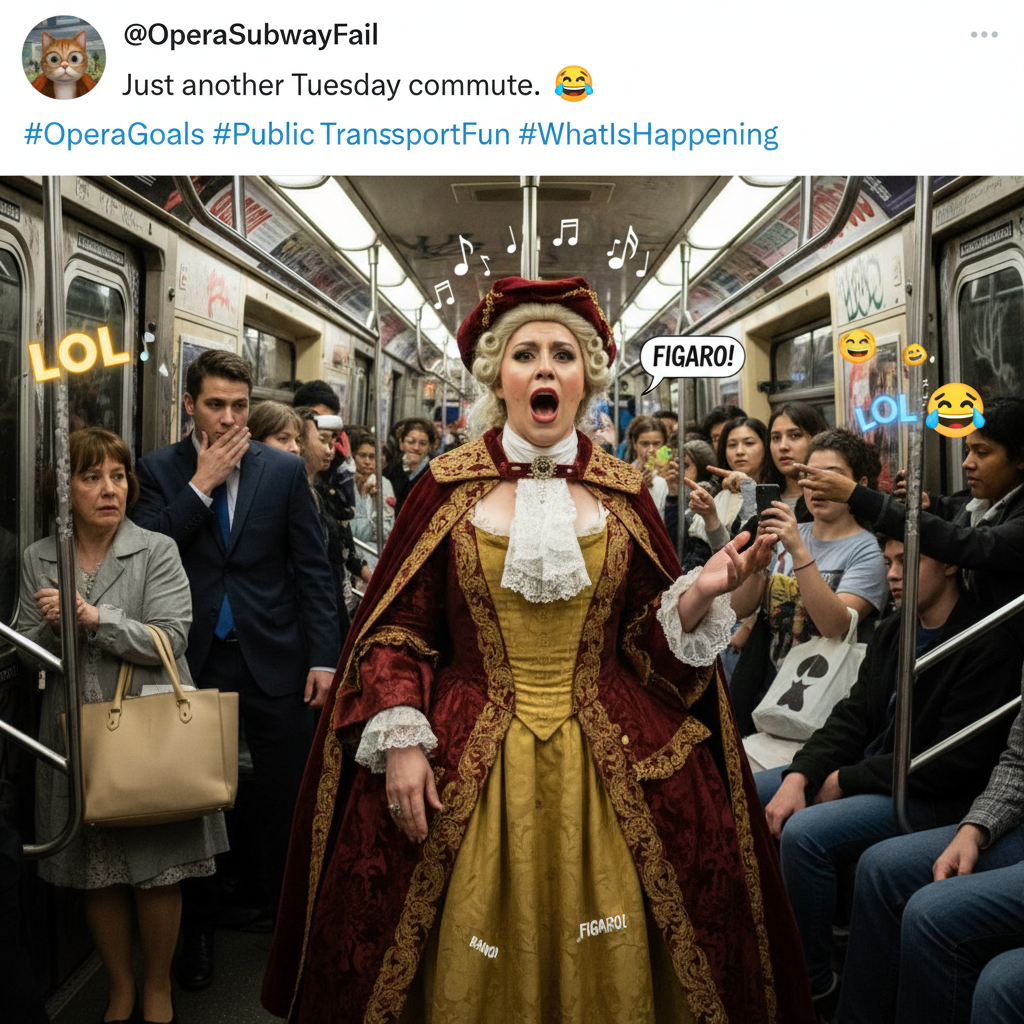 Just witnessed a full-blown opera performance on the subway. Peak public transport. #WTF
