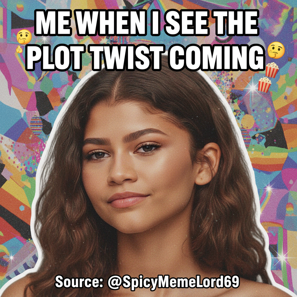 My face when my friend tells me a secret I already knew. (Feat. Zendaya)
