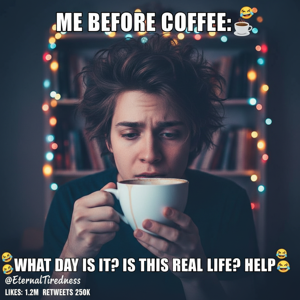 My brain on Monday morning: 'Did I actually sleep or just close my eyes really hard?'