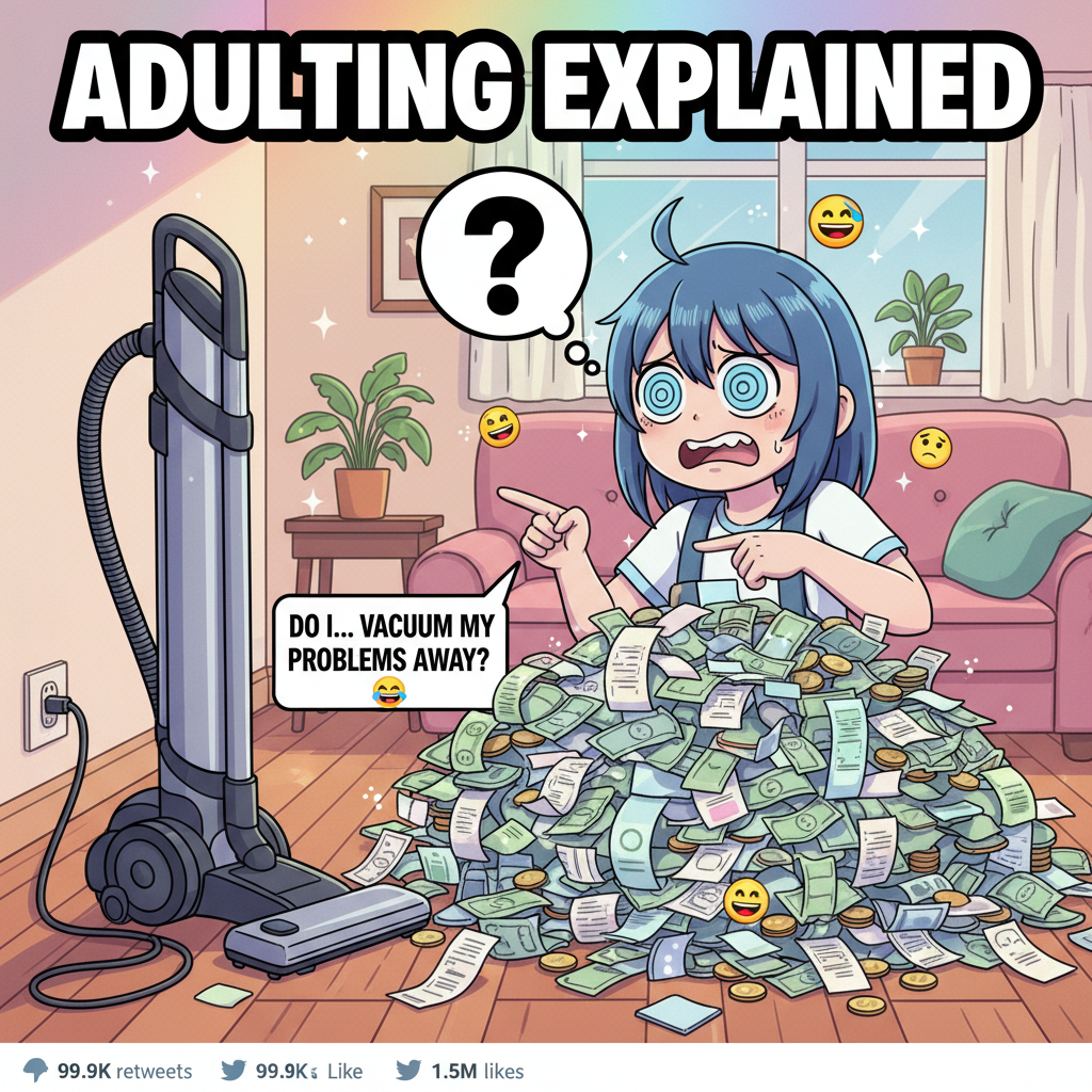 My brain trying to process adult responsibilities after watching 12 episodes of anime.