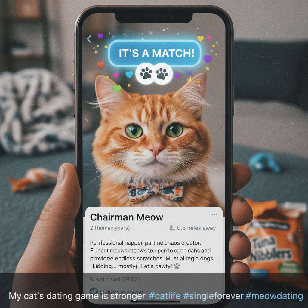 Swiped right on a cat. It was a good day.