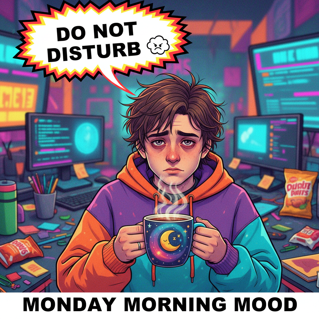 Don't talk to me before my third cup of coffee. Or after. Actually, just don't talk to me.
