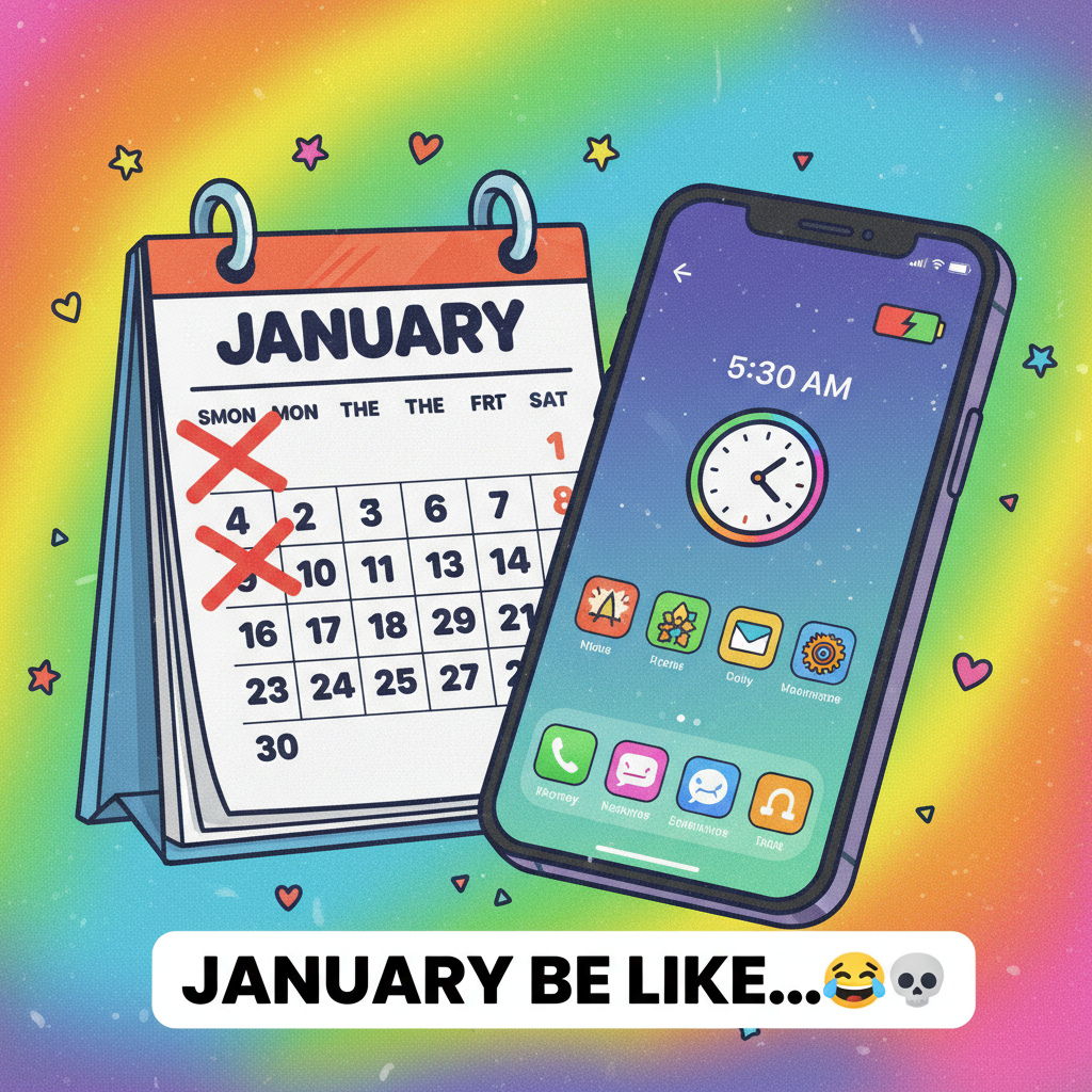 My New Year's resolution lasted longer than my phone battery today.