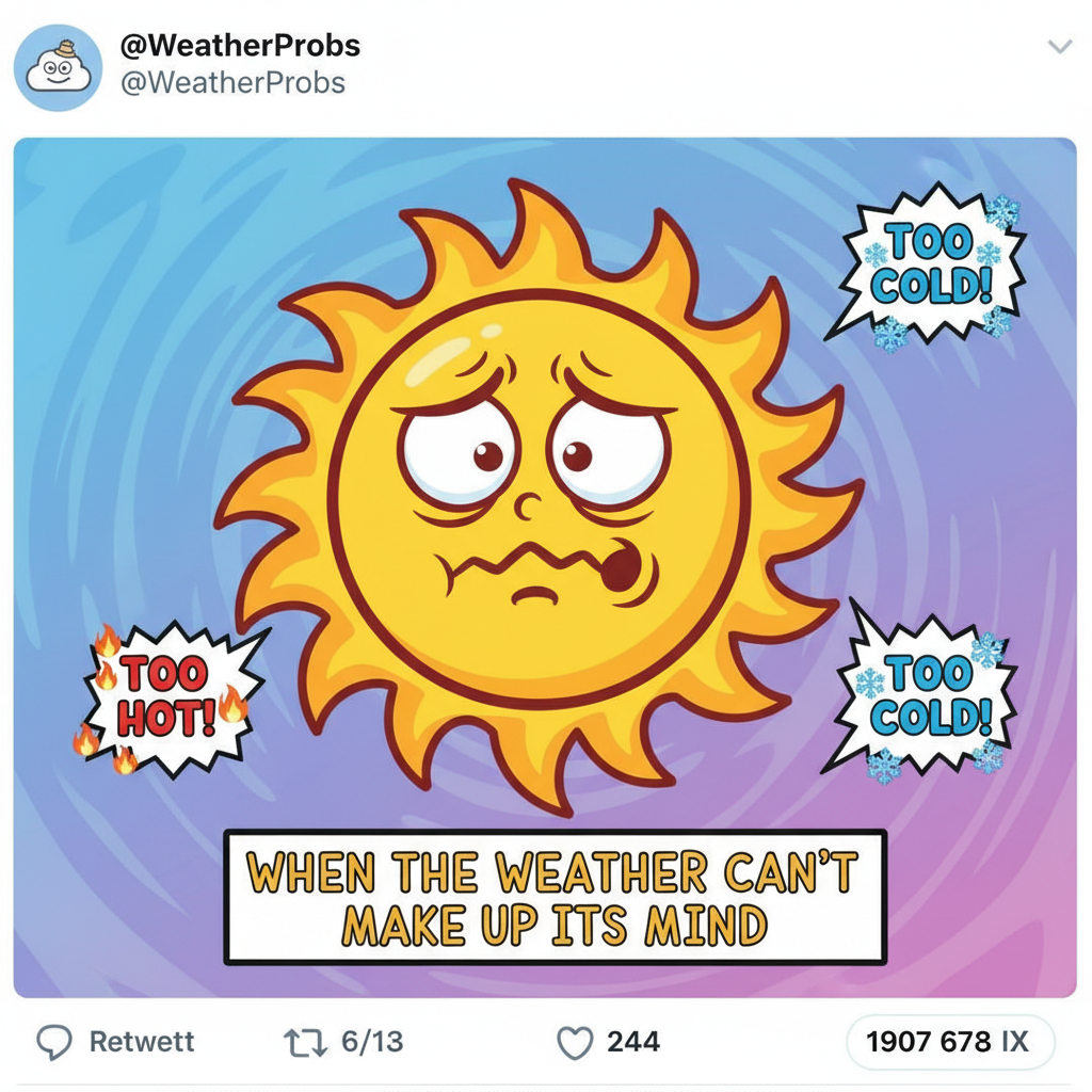 It's 70 degrees and sunny. Someone, somewhere, is still complaining it's too hot/cold. 🙄