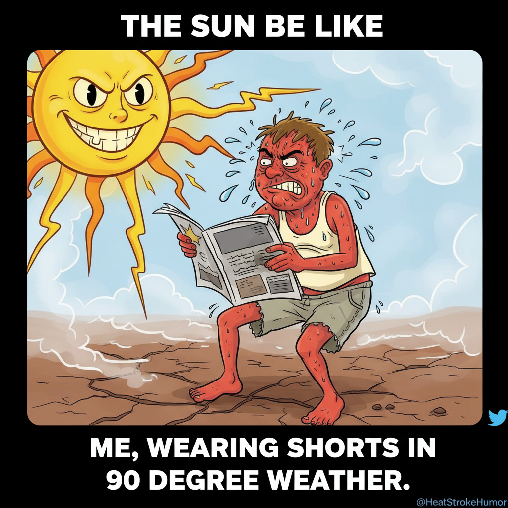 It's 70 degrees and sunny. My weather app says 'feels like 95'. The sun is a liar.