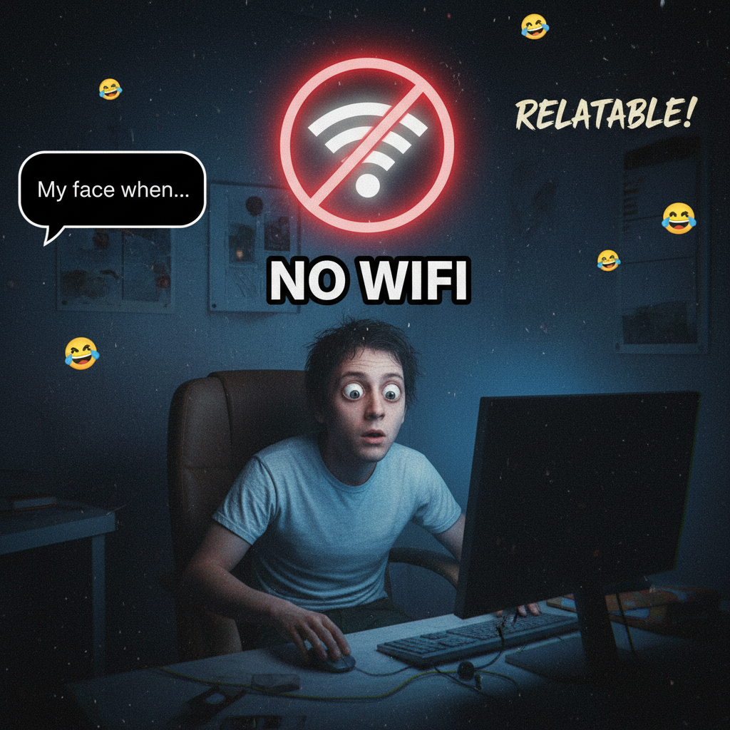 The moment the WiFi goes down, and you remember what silence sounds like.