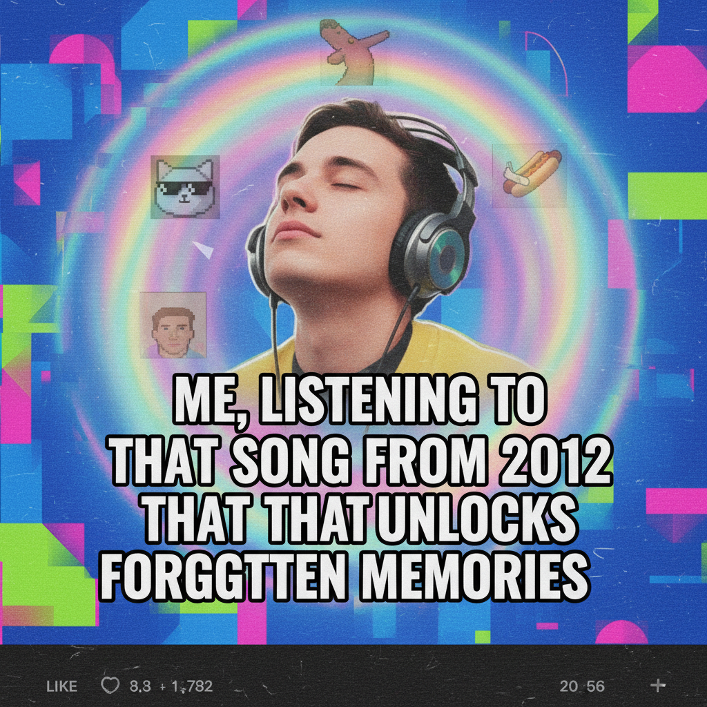 Hearing that one song from your childhood hits different now. Instant time travel.