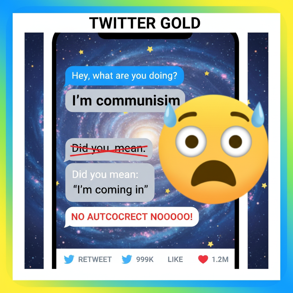 Autocorrect changing 'I'm coming' to 'I'm communism.' My boss is going to love this.
