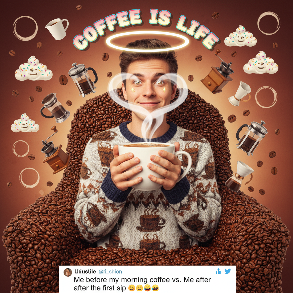 My blood type is coffee. My personality type is also coffee.
