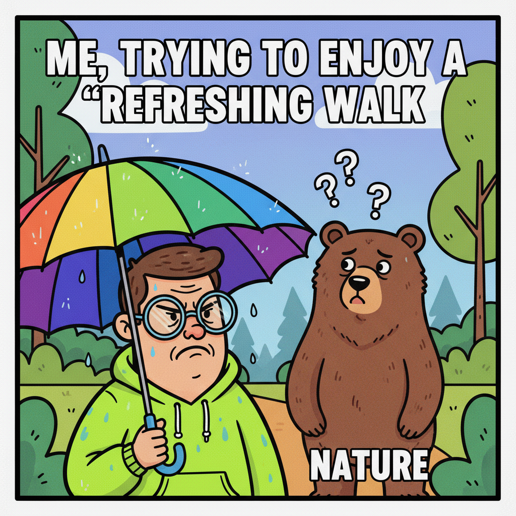 It's 75°F and raining. My ancestors fought bears for this weather?!
