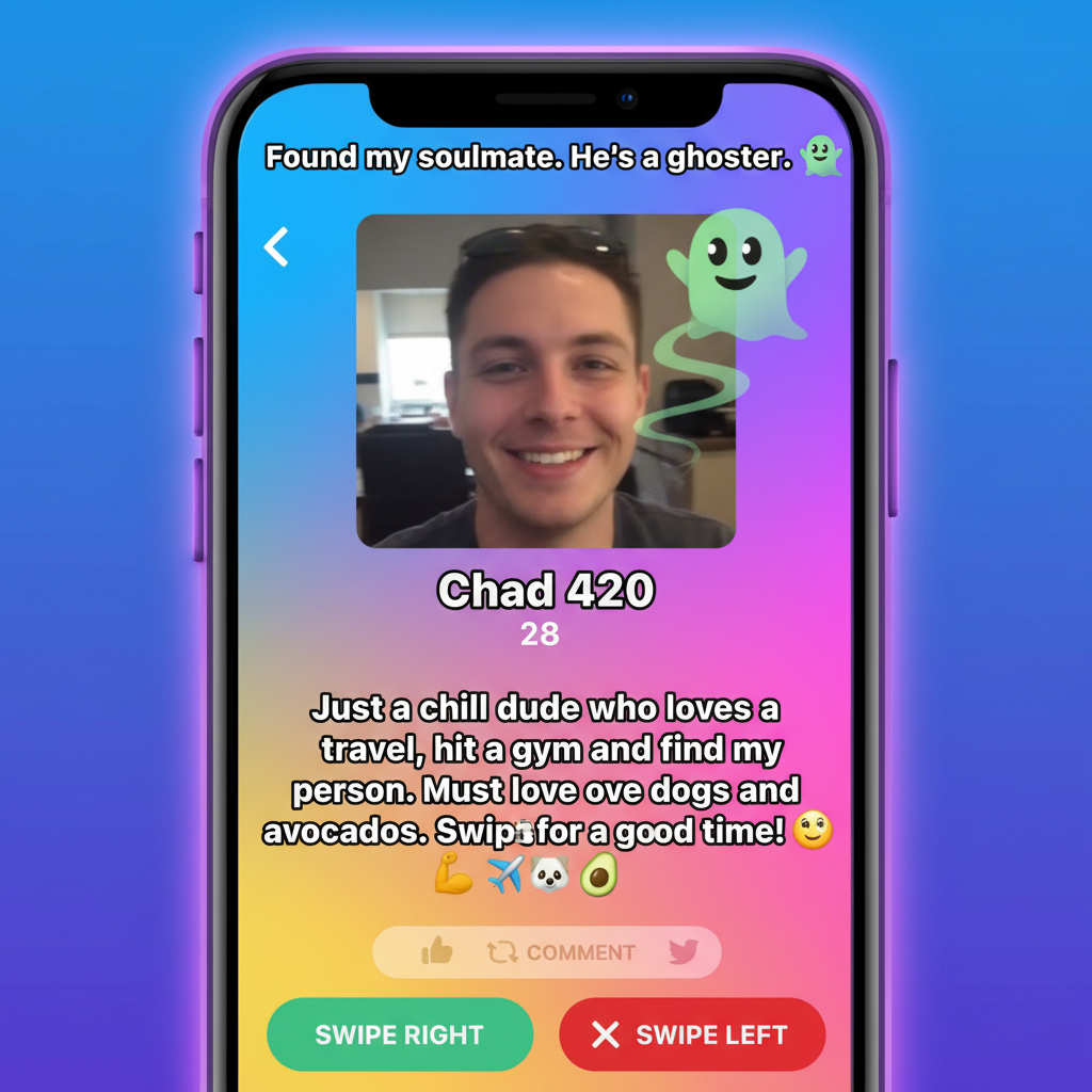 Dating apps: where 'adventure seeker' means 'I'll ghost you after one coffee'.