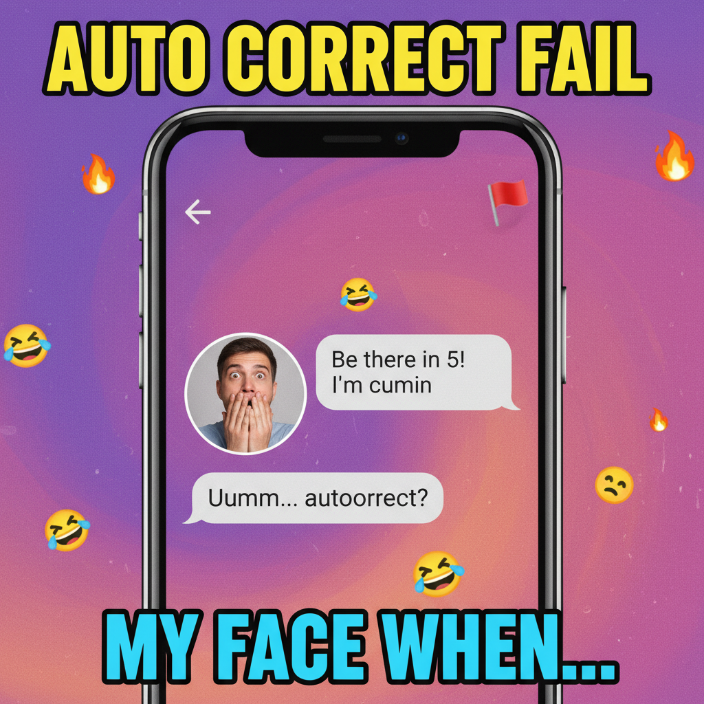 Autocorrect changing 'I'm coming' to 'I'm cumin' in a work email. My career is over.