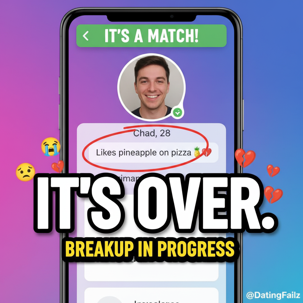 Matched with someone who likes pineapple on pizza. It's over. We had a good run.