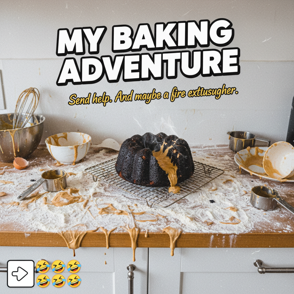 Attempted to make a 'simple' cake. Now my kitchen looks like a flour bomb exploded.