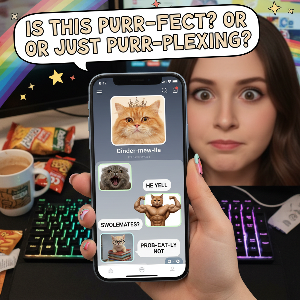 Matched with someone who only sends cat memes. Is this love or a red flag?