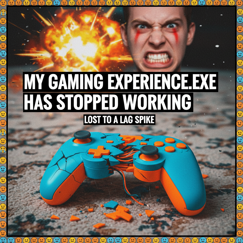 My controller just flew across the room. It wasn't my fault, it was the lag! 😤 #Gaming