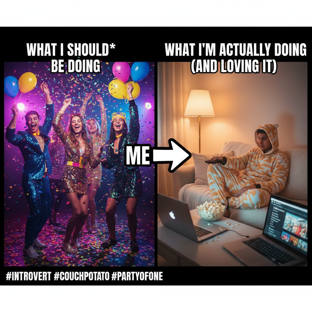 Friday night plans: wild party. Friday night reality: PJs & binge-watching.