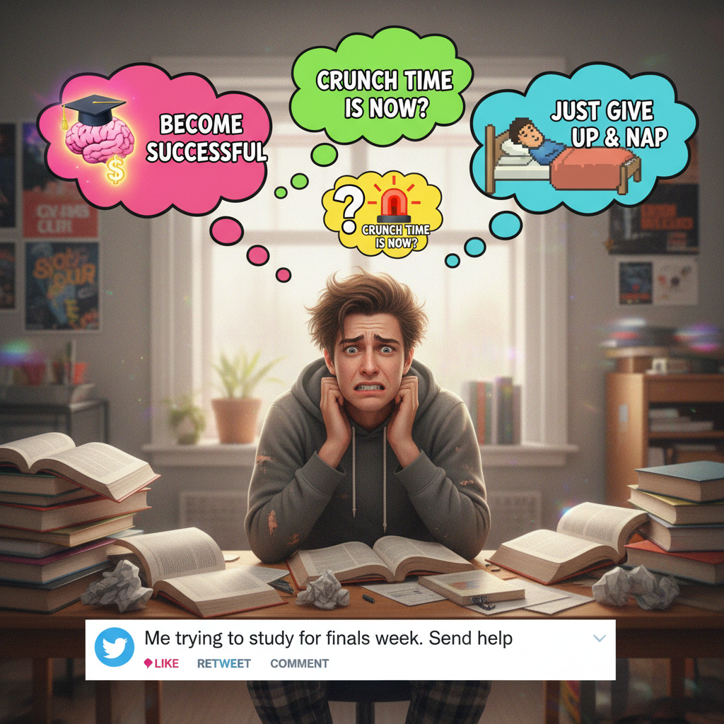 My brain during exams: 'You know this! Wait, do you? Oh no, you don't.'