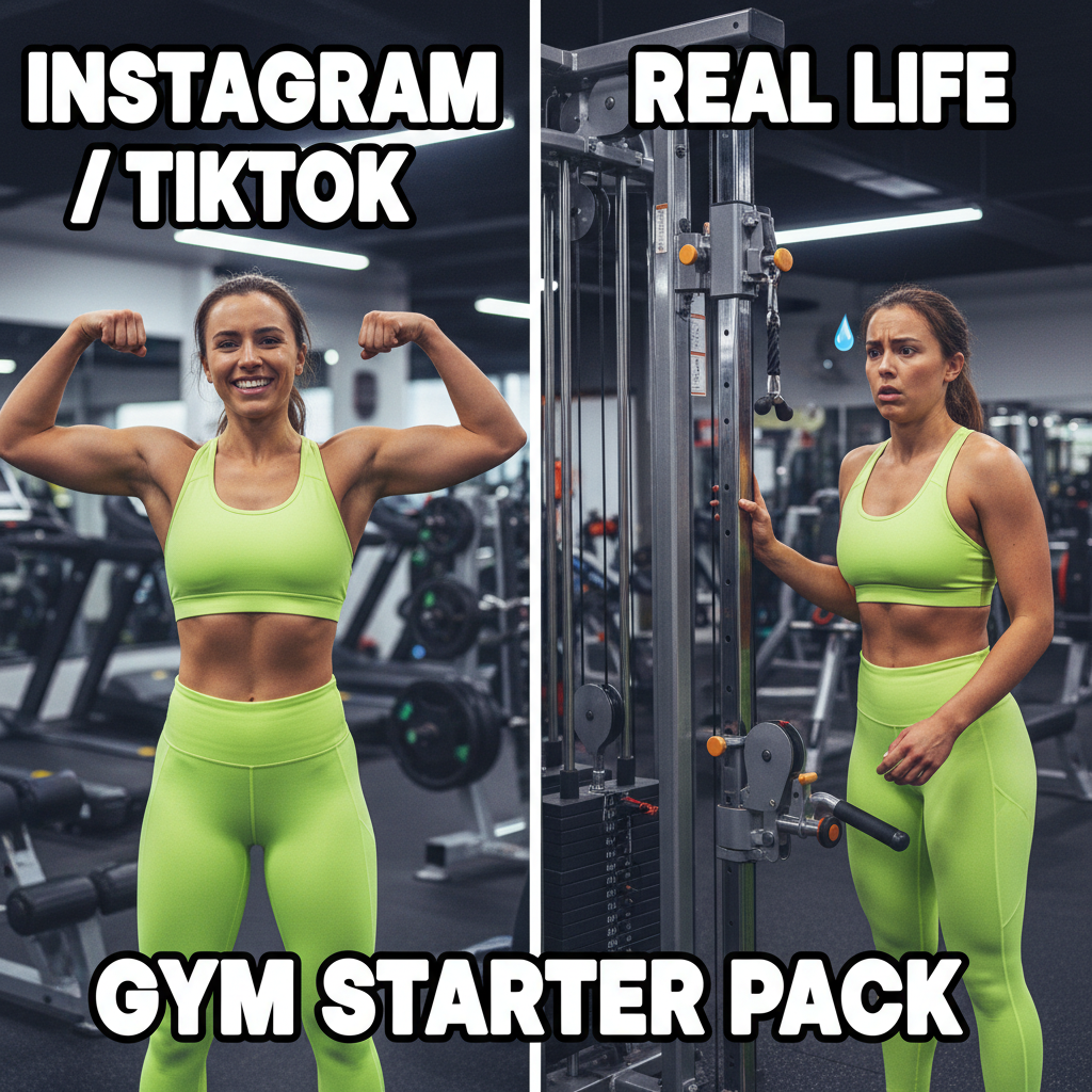 Me at the gym: 'I'm a fitness icon!' Also me: 'Is this how you use this machine?'