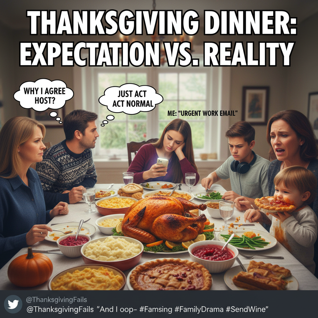 Holiday family dinner is just 3 hours of 'who's gonna snap first?'