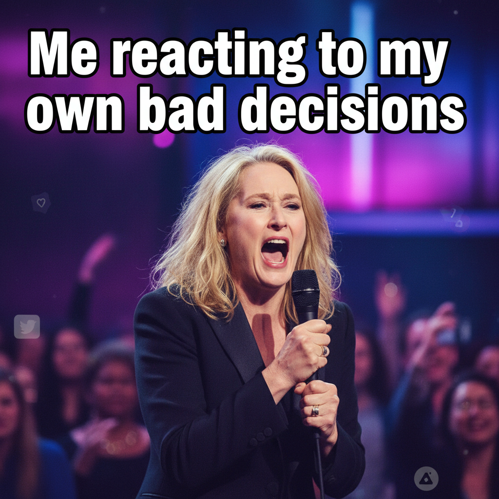 Me reacting to my own bad decisions: *insert Meryl Streep screaming meme*