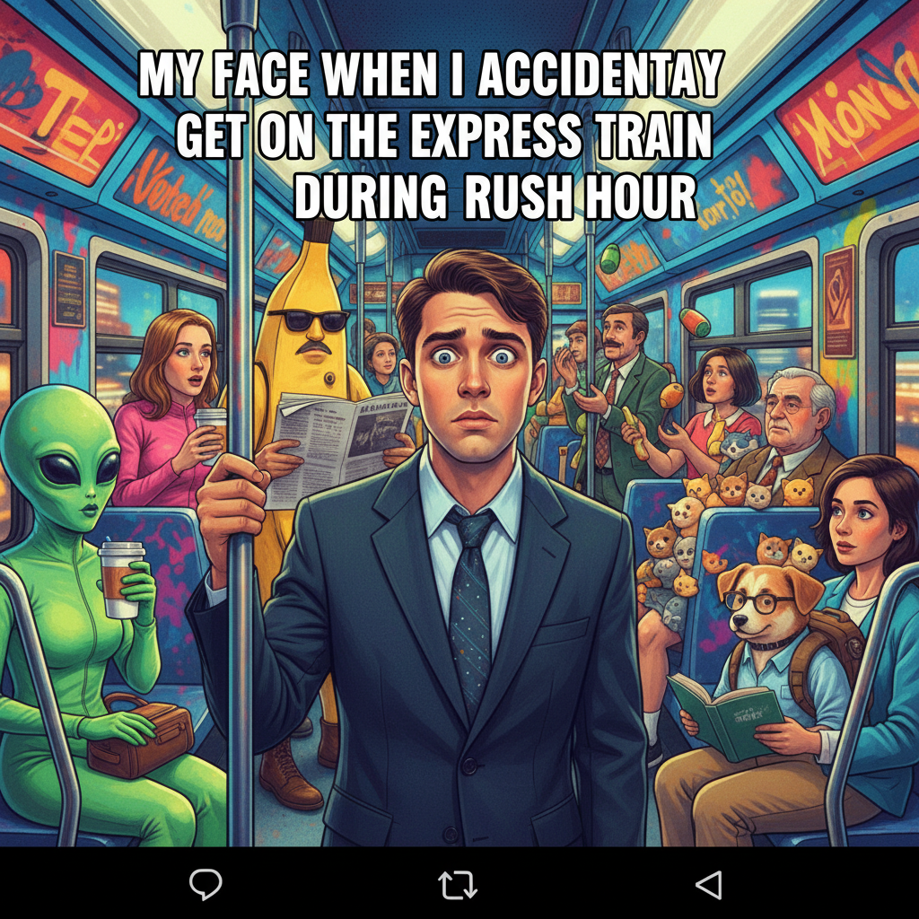 Public transport: where you witness humanity's full spectrum of weirdness before 9 AM.