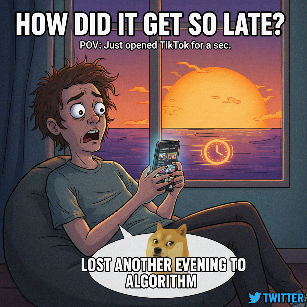 Me: 'Just 5 more minutes on TikTok.' *2 hours later* 'WHERE DID THE DAY GO?!'