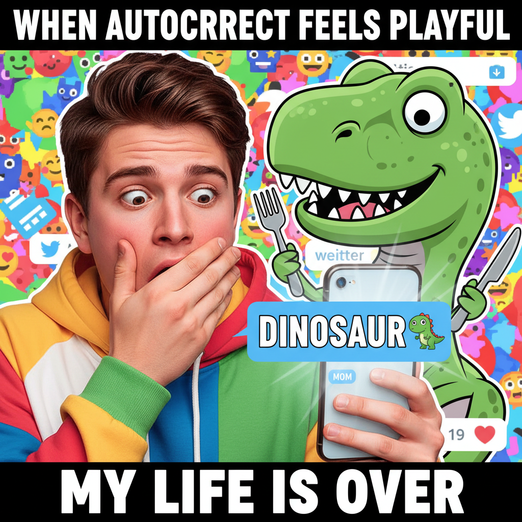 My phone autocorrected 'dinner' to 'dinosaur.' Now my date thinks I'm inviting them to a dig.