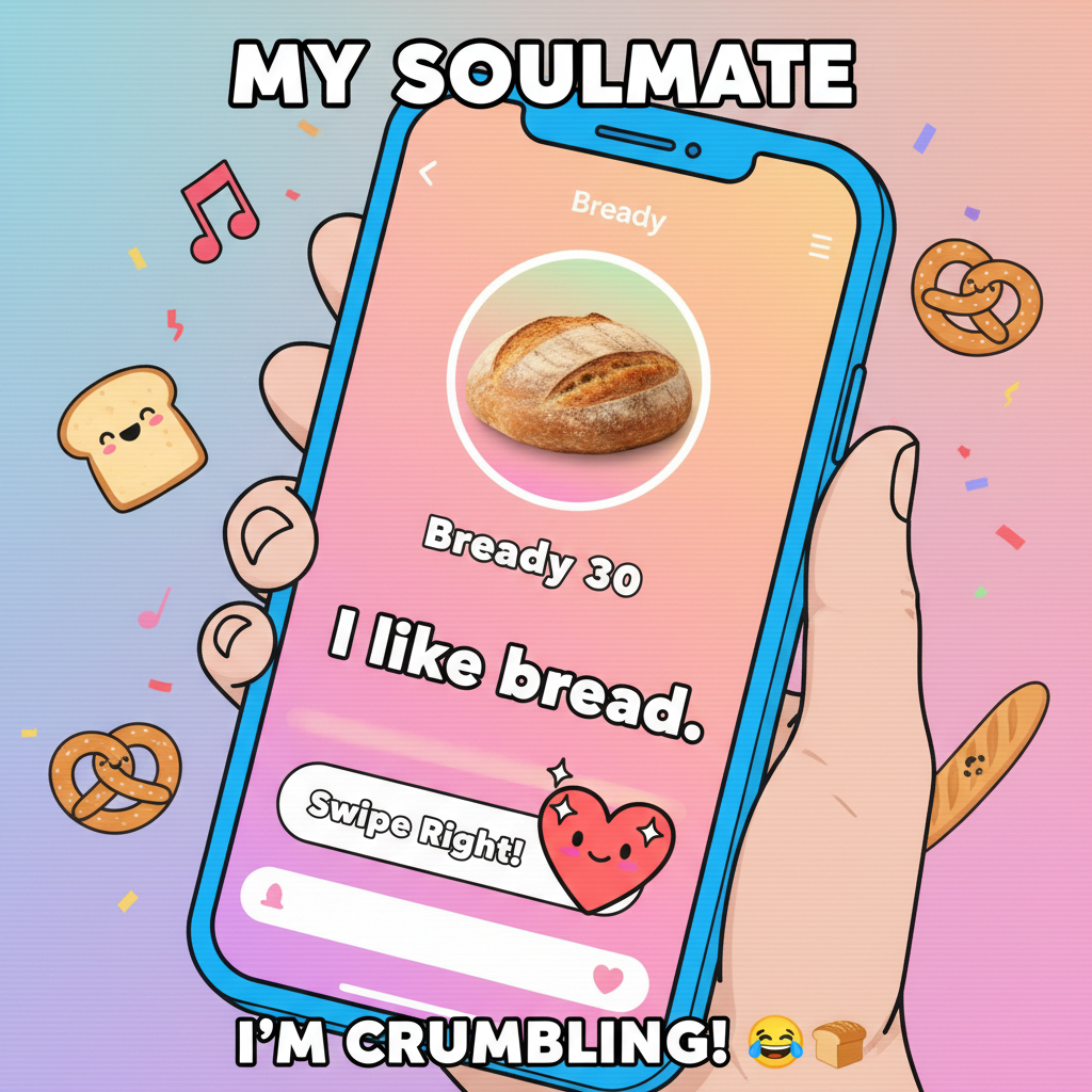 Matched with someone whose bio was just 'I like bread.' My soulmate, finally.