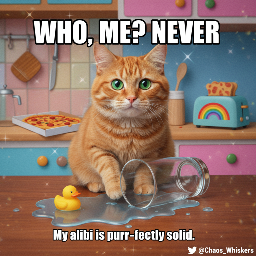 My cat just knocked my water glass over, stared me dead in the eyes, and walked away. The audacity.