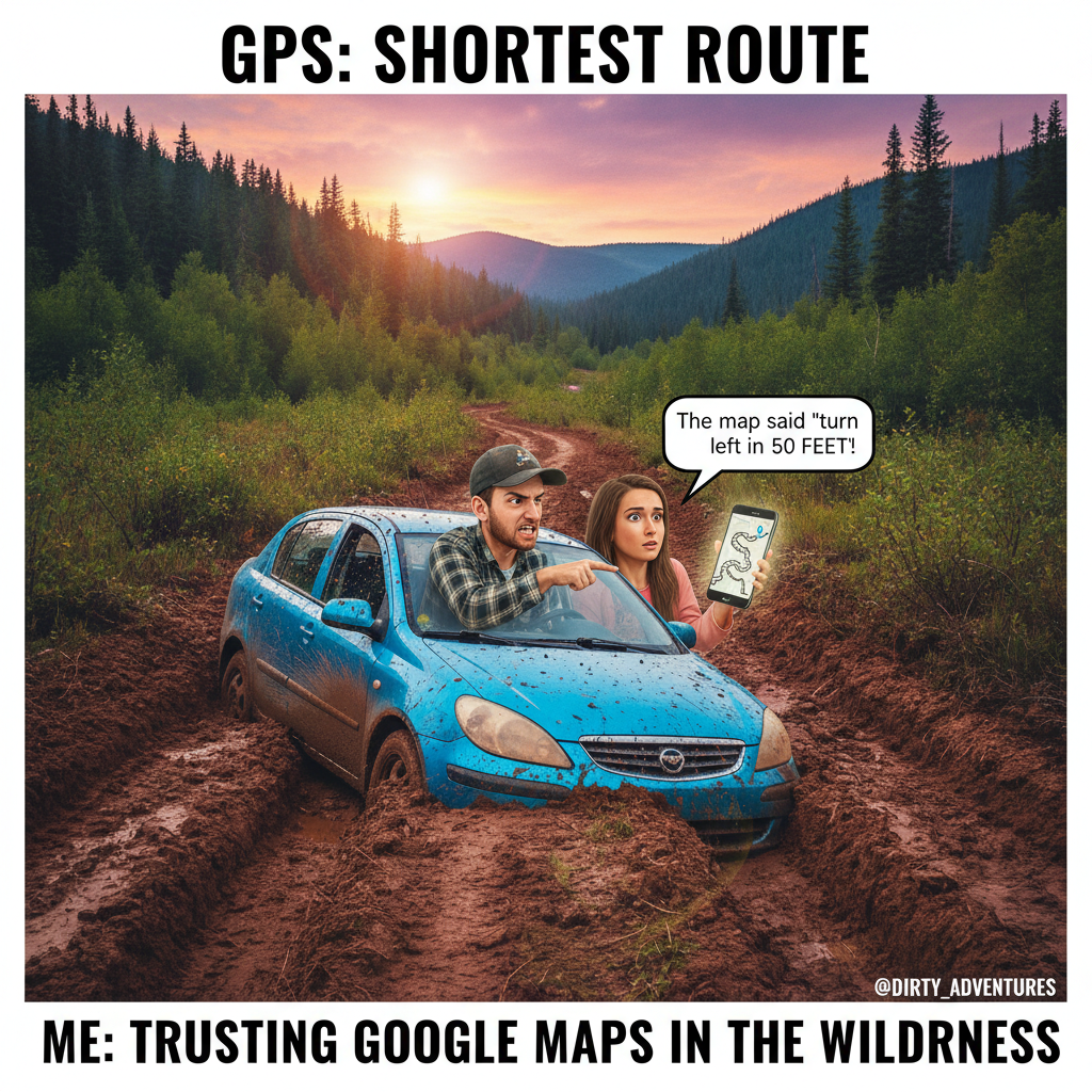 Road trip rule #1: Never trust the person who says 'I know a shortcut.' It's never a shortcut.