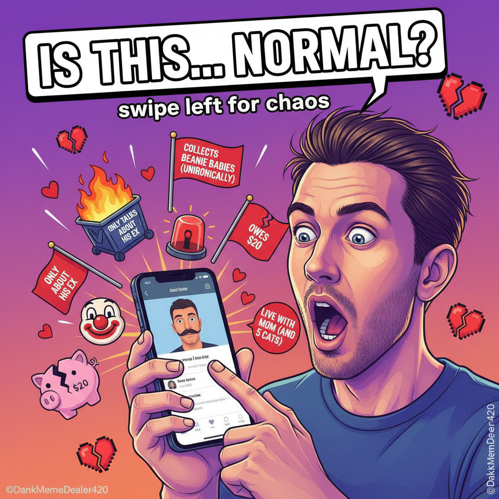Dating apps are just a social experiment to see how many red flags you can swipe past.