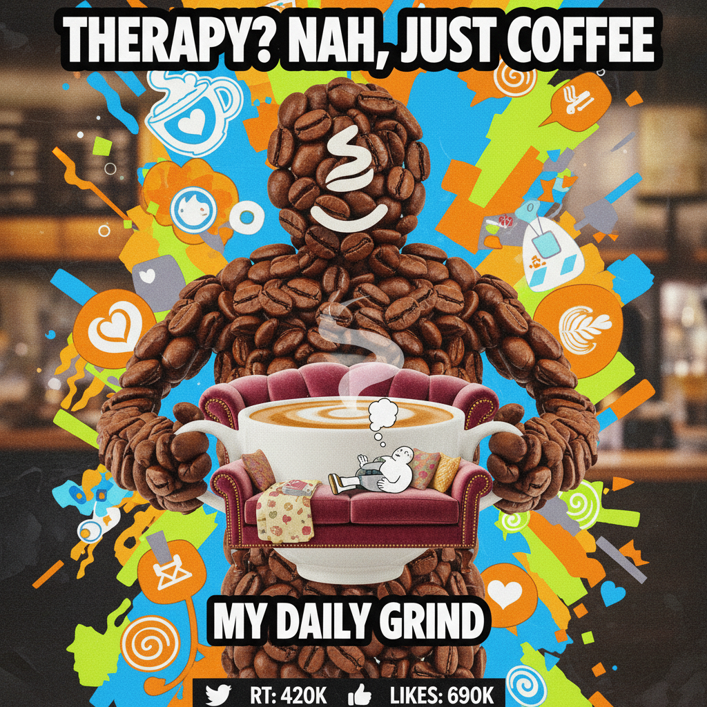 My blood type is coffee. My spirit animal is a coffee bean. My therapist is a mug.