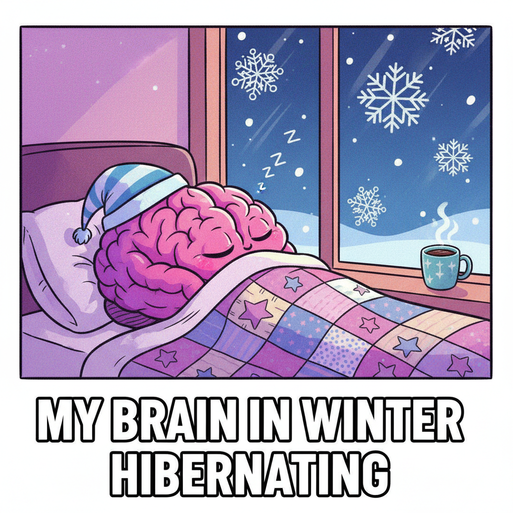 My brain cells during winter: 'Hibernate mode activated.' #SeasonalDepression