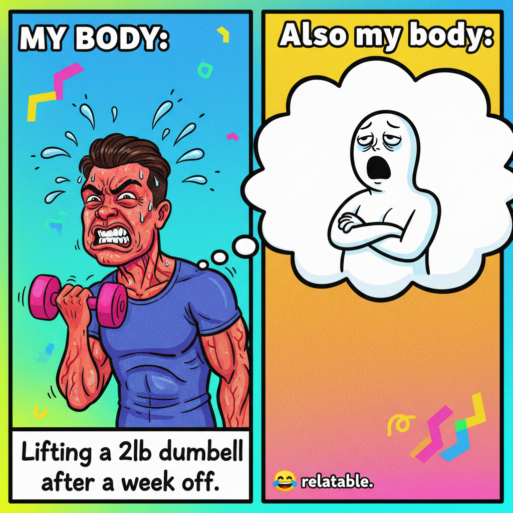 Me at the gym: 'I'll just do one more rep.' My body: 'Are you sure about that?'