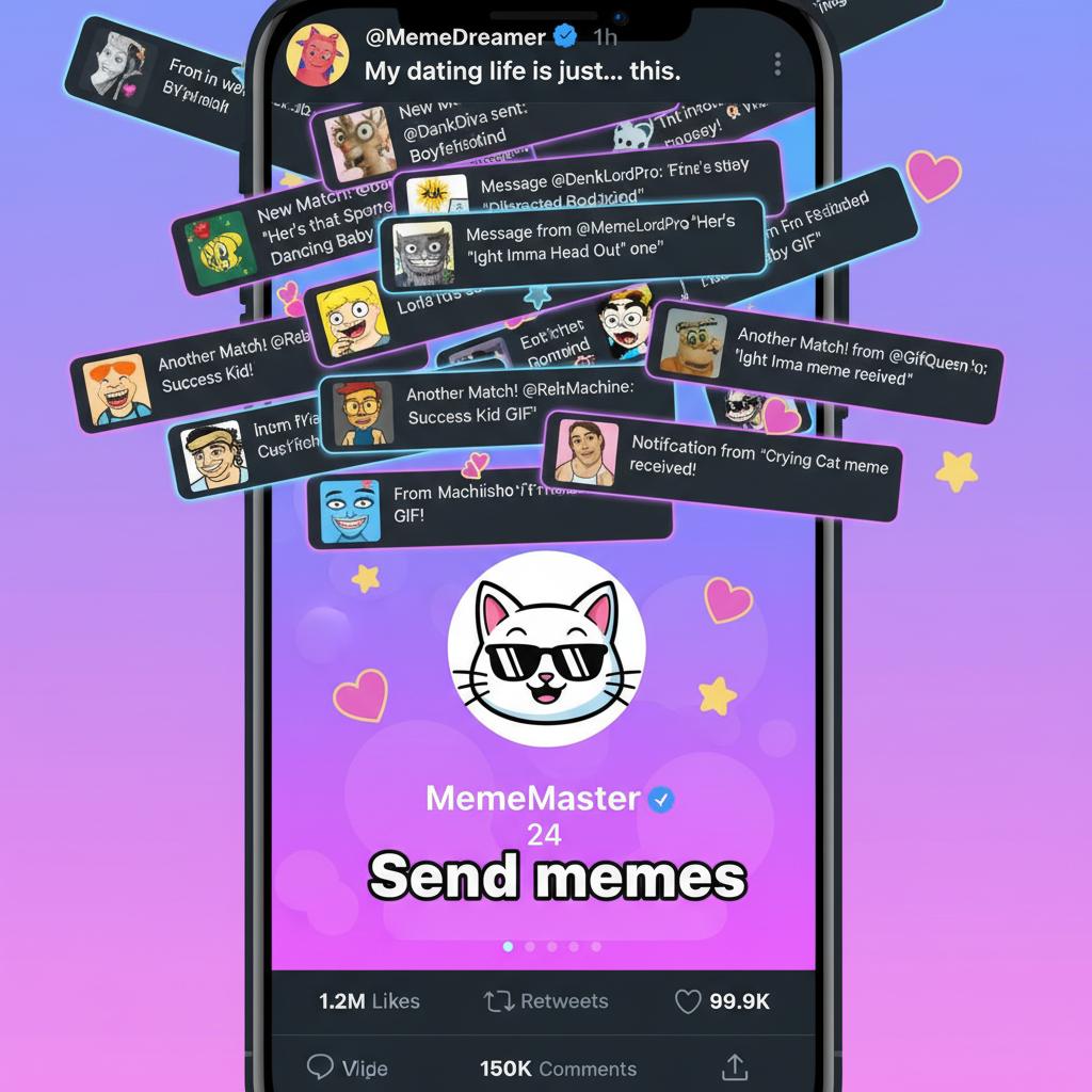 My dating app bio just says 'Send memes.' It's working too well. Help.