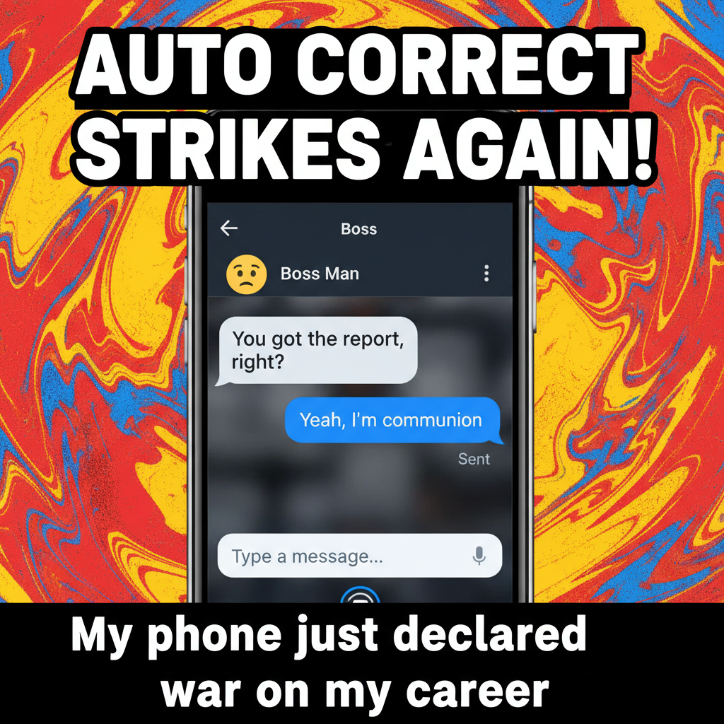 Autocorrect changed 'I'm coming' to 'I'm communism.' My boss is now very confused.