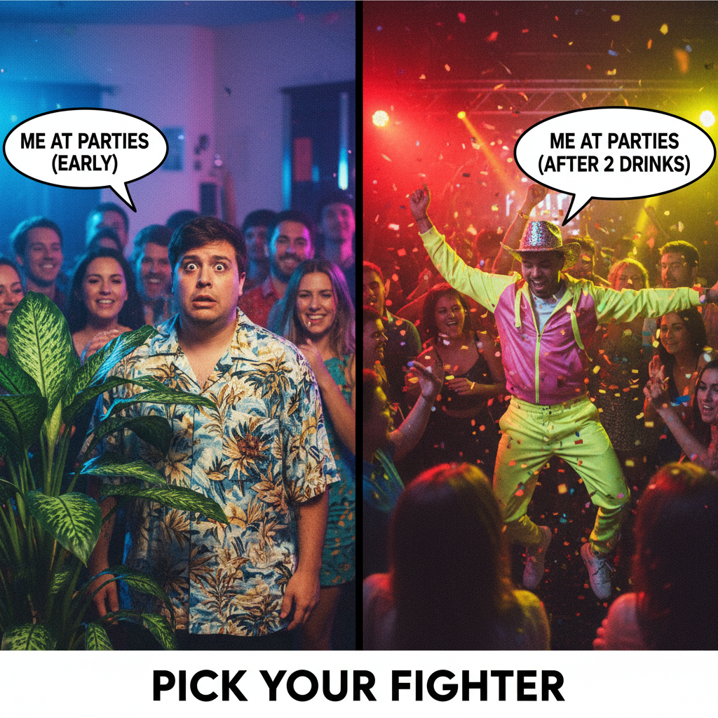 Introvert at a party vs. Extrovert at a party. We are not the same.