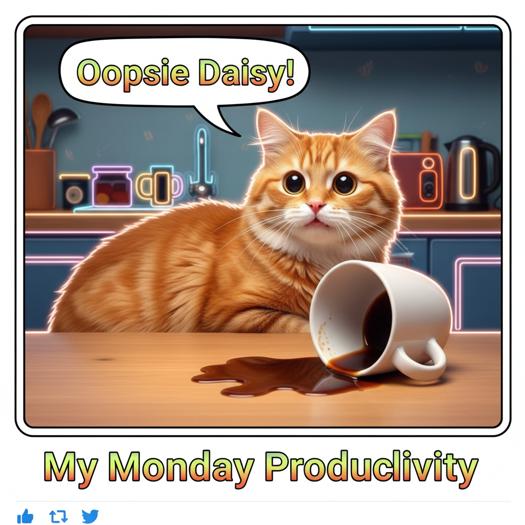 My cat just knocked over my coffee. Again. Send wine and a new mug.
