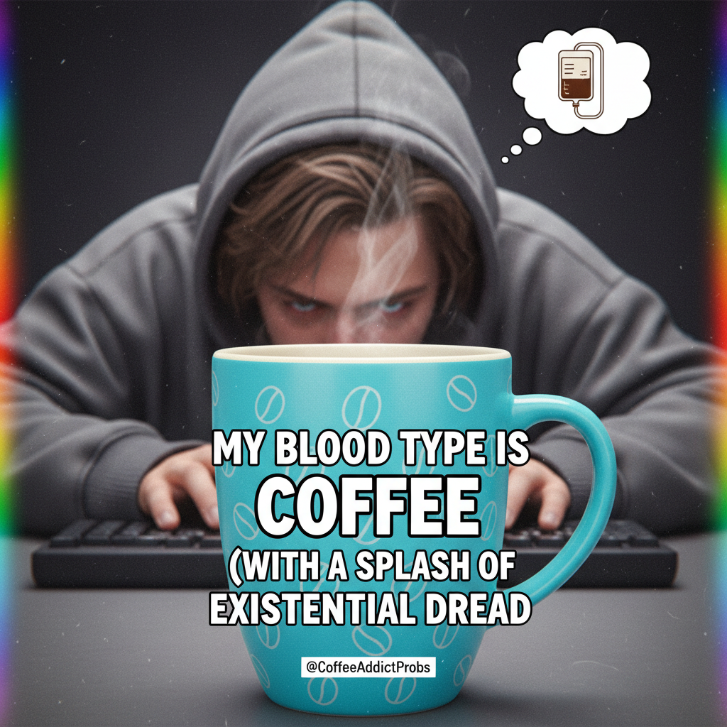 My blood type is coffee. My personality type is 'don't talk to me before my coffee.'