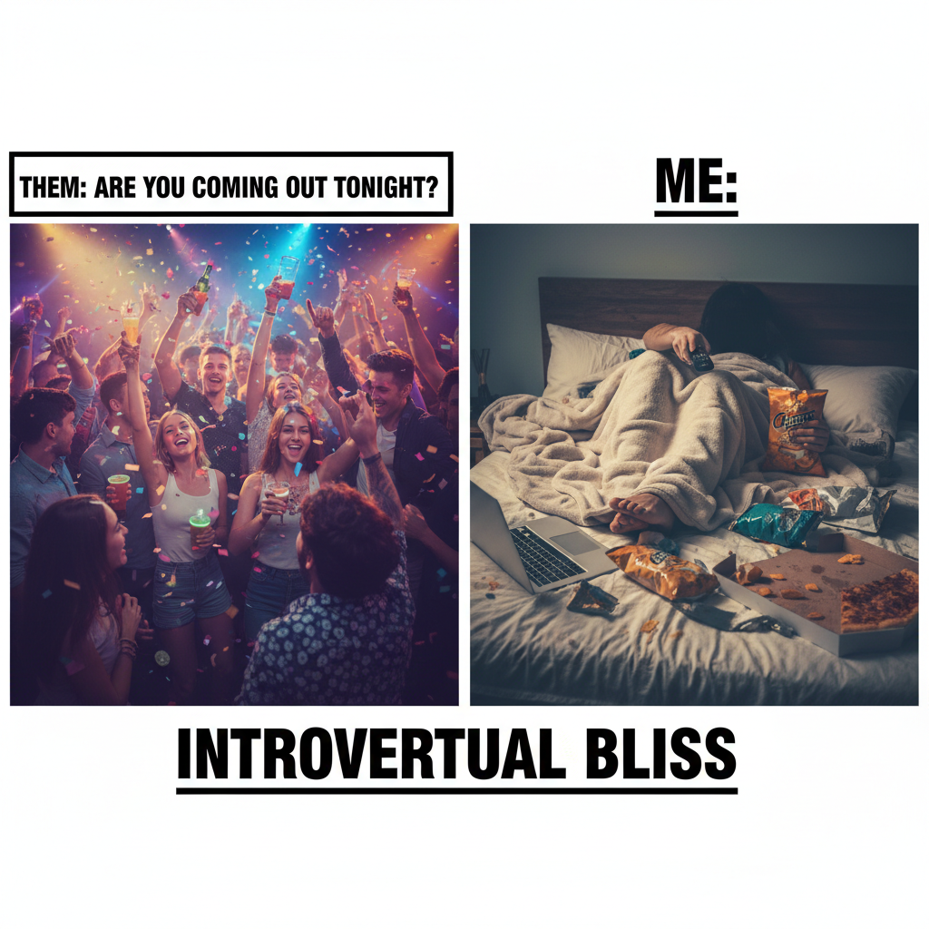Friday night plans: wild party. Friday night reality: in bed by 9 PM with snacks.